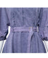 Washed Denim Belted Flare Dress